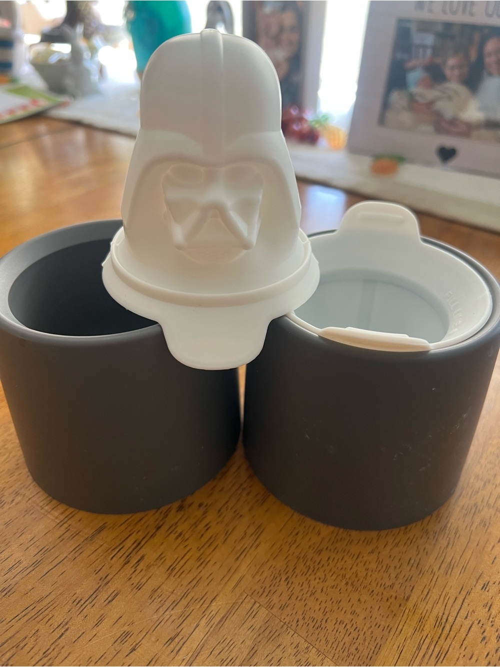 Star Wars White Darth Vader Silicone Ice Mold with Gray Holders